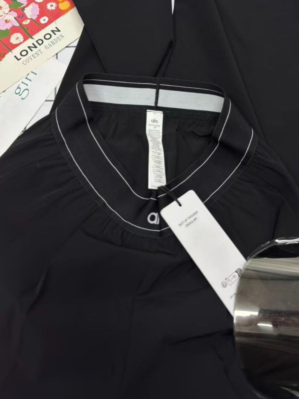 Brand new ALO Yoga🏀Suit Up Trouser Black Wide-Leg Performance Pants - Picture 3 of 7